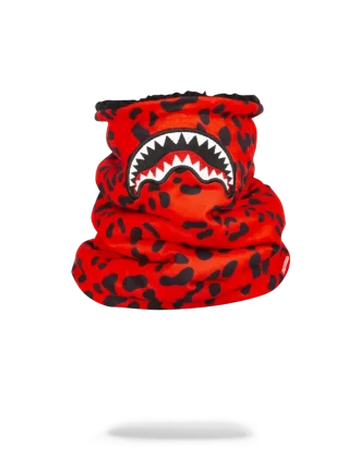 ȘALȚĂ DE GÂT CU LEOPARD ROȘU