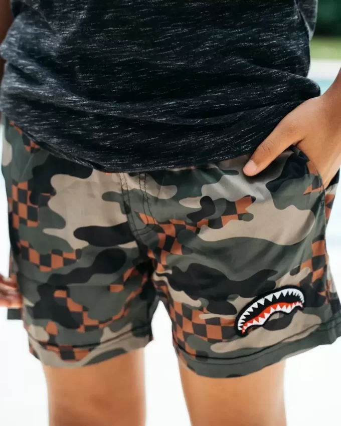 COSTUȘ DE BAIE CU CAROLE CAMO PENTRU COPII COSTUȘ DE BAIE CU CAROLE CAMO PENTRU COPII