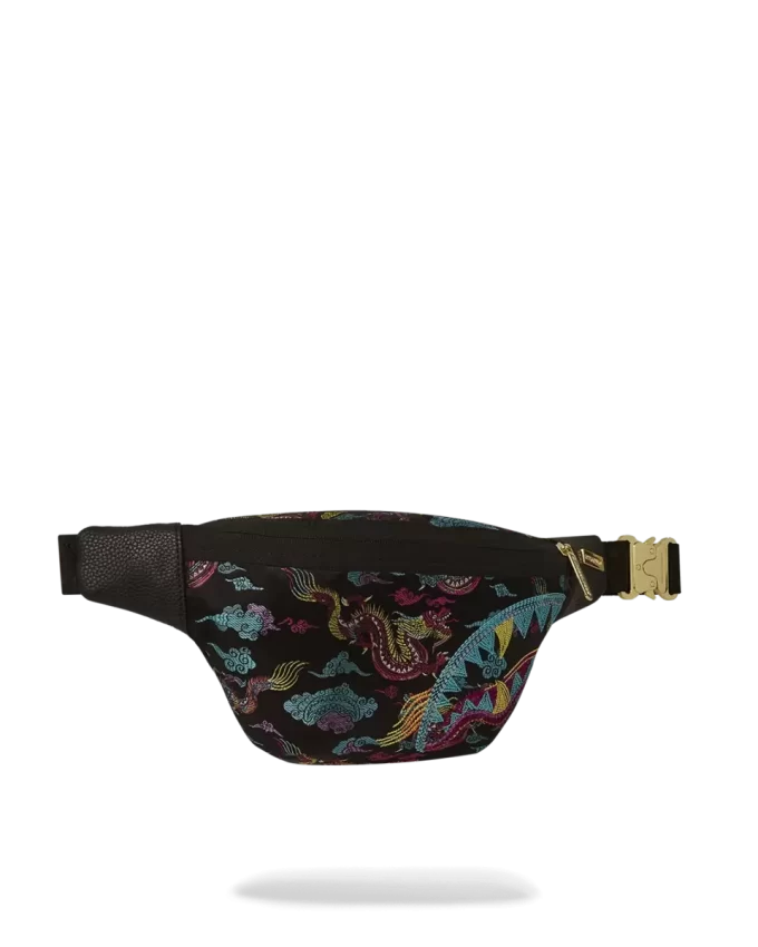 Geantă crossbody Savvy cu dragoni brodați Geantă crossbody Savvy cu dragoni brodați