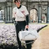Geantă crossbody cu model pudrat și model de bani Geantă crossbody cu model pudrat și model de bani