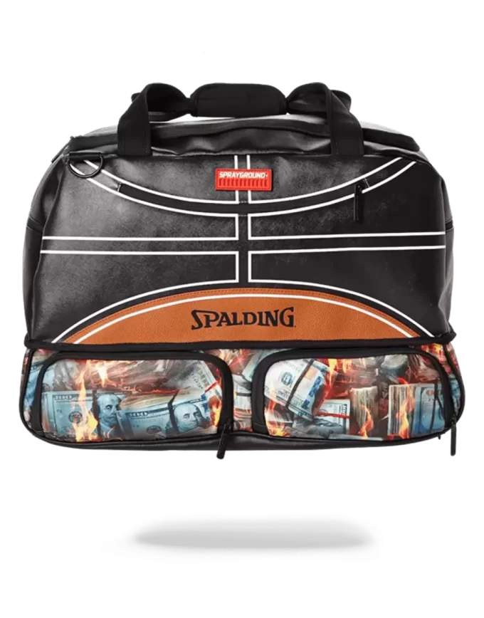 Geantă sport SPALDING X SPRAYGROUND FIRE MONEY pentru adidași Geantă sport SPALDING X SPRAYGROUND FIRE MONEY pentru adidași