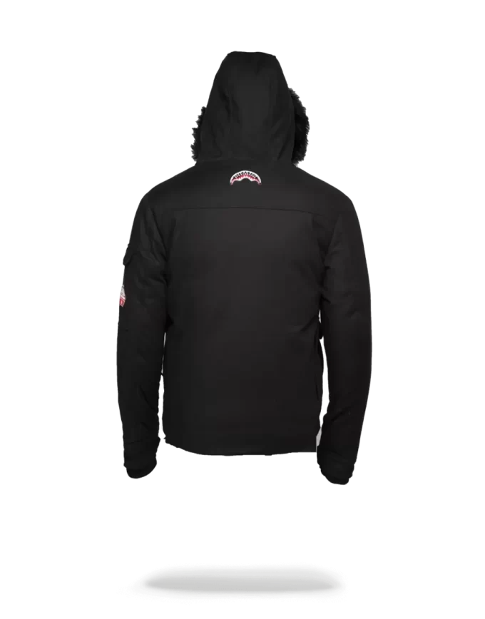 Jachetă neagră solidă tip chopper Jachetă neagră solidă tip chopper