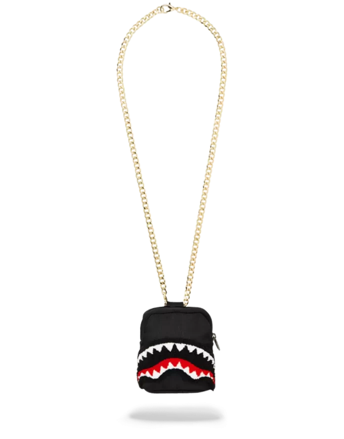 LANȚ DE RUCSAC NEGRU CU FINISAJ CHENILLE SHARK