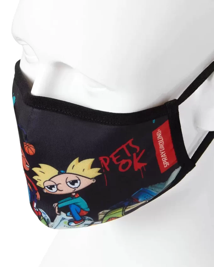 Mască de față mulată pentru adulți, Hey Arnold, cu stive de bani Mască de față mulată pentru adulți, Hey Arnold, cu stive de bani