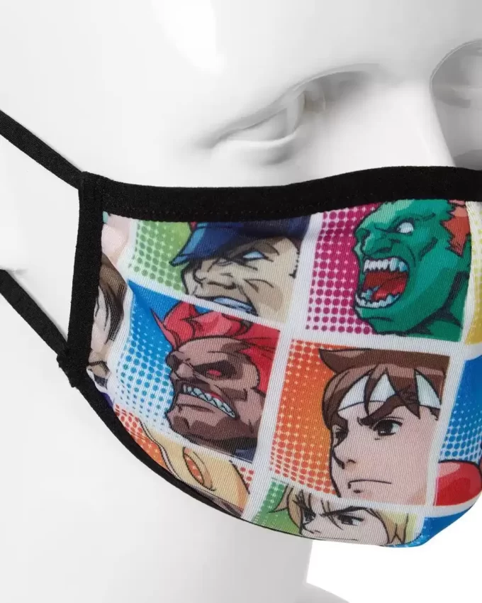 Mască de față mulată pentru adulți, model Street Fighter Player Select Mască de față mulată pentru adulți, model Street Fighter Player Select
