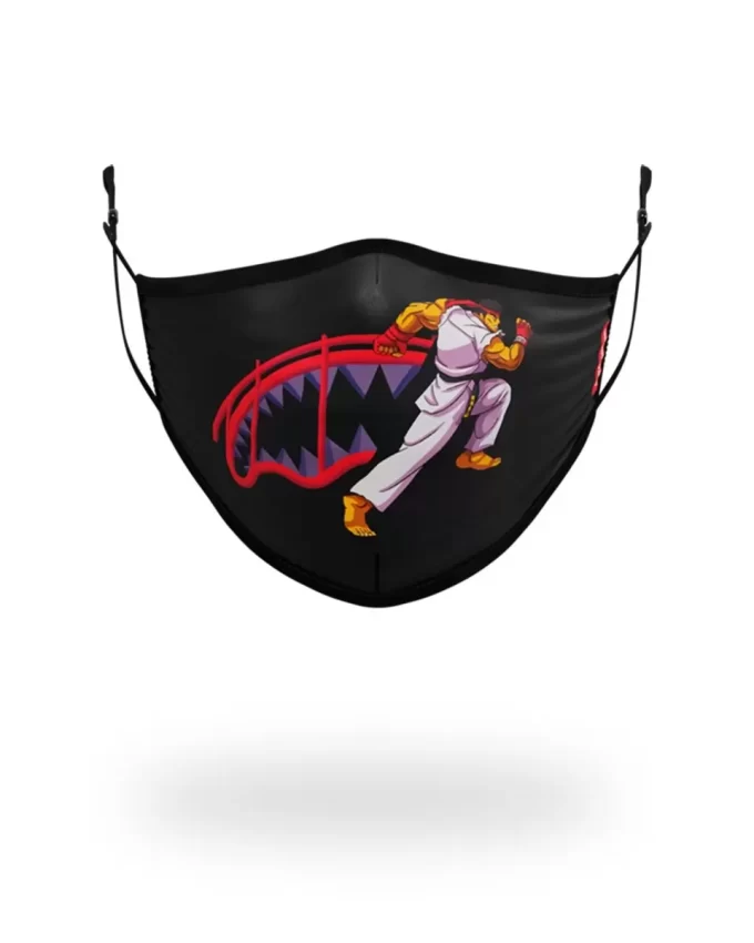 Mască de față mulată pentru adulți, model Street Fighter Ryu Shark Mască de față mulată pentru adulți, model Street Fighter Ryu Shark