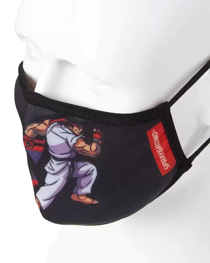 Mască de față mulată pentru adulți, model Street Fighter Ryu Shark Mască de față mulată pentru adulți, model Street Fighter Ryu Shark