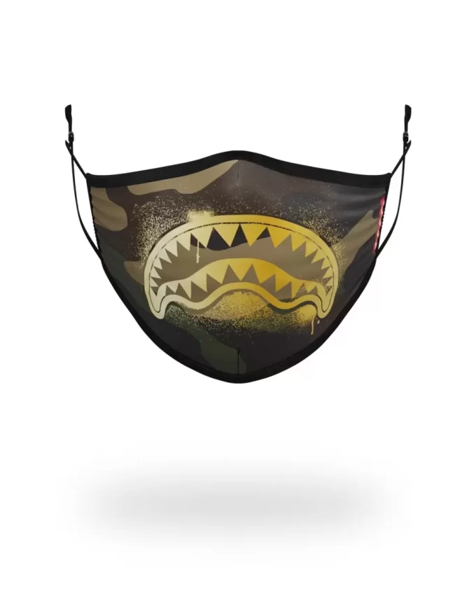 MASCA DE FAȚĂ CAMO GOLD SHARK PENTRU ADULTI, MULATĂ PE FORMĂ MASCA DE FAȚĂ CAMO GOLD SHARK PENTRU ADULTI, MULATĂ PE FORMĂ