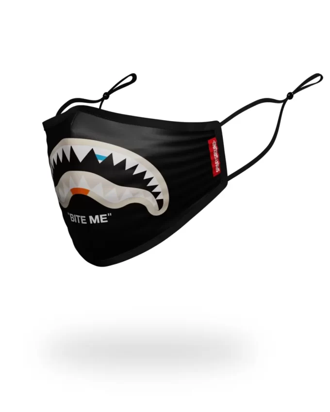 MASCA DE FAȚĂ DIN POLIESTER BITE ME SHARK (NEGRU) MASCA DE FAȚĂ DIN POLIESTER BITE ME SHARK (NEGRU)