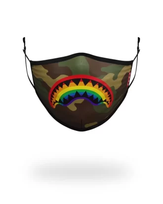 MASCA DE FAȚĂ MULATĂ RAINBOW SHARK PENTRU ADULTI