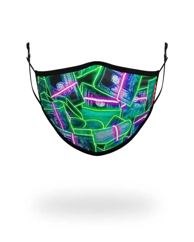 MASCA DE FAȚĂ NEON MONEY PENTRU ADULTI, MULATĂ PE FORMĂ MASCA DE FAȚĂ NEON MONEY PENTRU ADULTI, MULATĂ PE FORMĂ