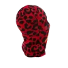 MASCA DE SCHI CU GURĂ DE RECHIN CU ESTAMPĂ DE LEOPARD ROSIU