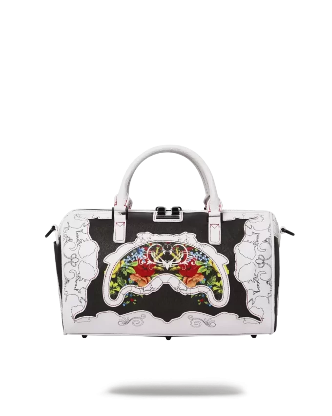 MINI DUFFLE CU CROIALĂ FLORALĂ MINI DUFFLE CU CROIALĂ FLORALĂ