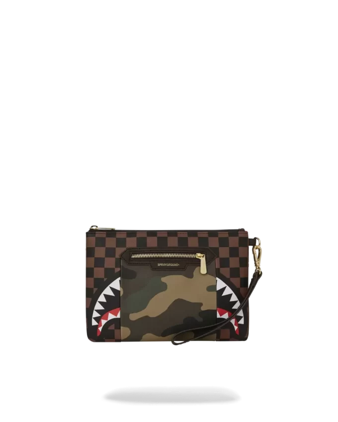 PUNGĂ DE PLĂCKET CROSSOVER CU BUZUNAR AURIU ȘI FERMOAR, CU STIL SHARKS IN PARIS