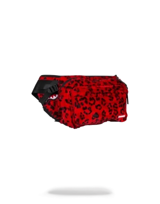 PUNGĂ DE TRANSPORT CROSSBODY CU LEOPARD ROȘU
