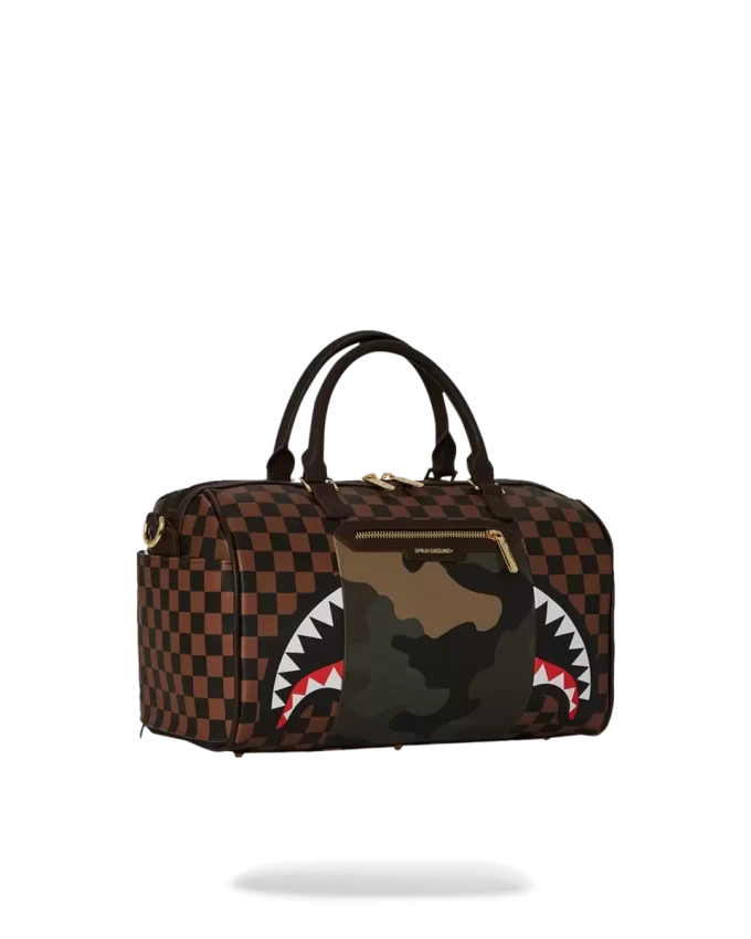 PUNGĂ DE VOLAN MINI CU BUZUNAR EXTERIOR CU FERMOAR AURIT, SHARKS IN PARIS PUNGĂ DE VOLAN MINI CU BUZUNAR EXTERIOR CU FERMOAR AURIT, SHARKS IN PARIS
