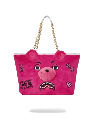 PUNGĂ MONEYBEAR DE PLUȘ (ROZ)