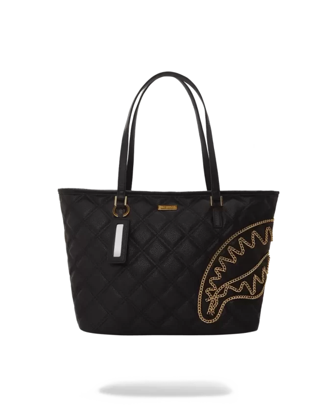 PUNGĂ NOIR QUILT CU LANȚ DE AUR, RECHIN PUNGĂ NOIR QUILT CU LANȚ DE AUR, RECHIN