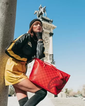 PUNGĂ TOTE CU MODEL DE BANI, CĂRĂMIDĂ