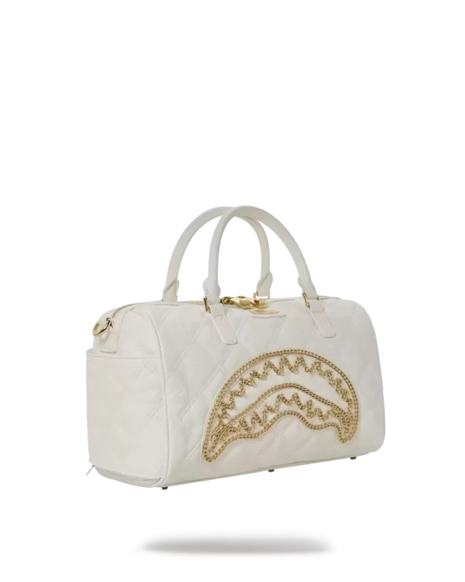 RIVIERA LE BLANC GOLD CHAIN SHARK MINI DUFFLE RIVIERA LE BLANC GOLD CHAIN SHARK MINI DUFFLE