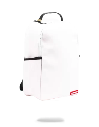 RUCSAC ALB SPRAYGROUND DIY (PIELE VEGANĂ ȘI CĂPTUȘEALĂ INTERIOARĂ PENTRU BANI) ȘI MARKETE INCLUSE