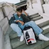 RUCSAC BAG ON BAG OPTICAL ILLUSION SHARKS IN PARIS RUCSAC BAG ON BAG OPTICAL ILLUSION SHARKS IN PARIS