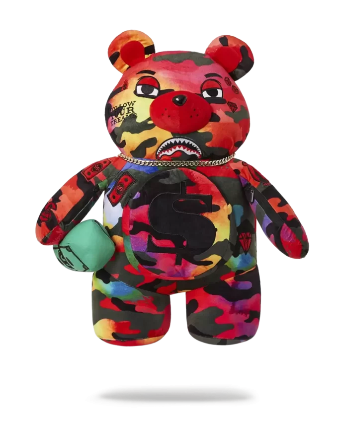 Rucsac CAMOBURST MONEYBEAR cu ursuleț de pluș Rucsac CAMOBURST MONEYBEAR cu ursuleț de pluș