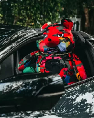 Rucsac CAMOBURST MONEYBEAR cu ursuleț de pluș