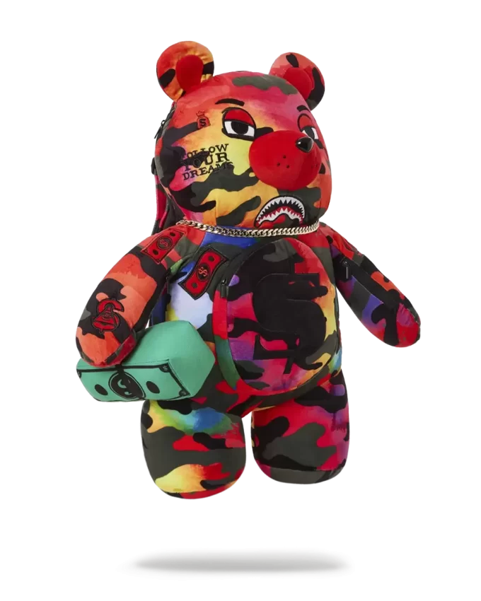 Rucsac CAMOBURST MONEYBEAR cu ursuleț de pluș Rucsac CAMOBURST MONEYBEAR cu ursuleț de pluș