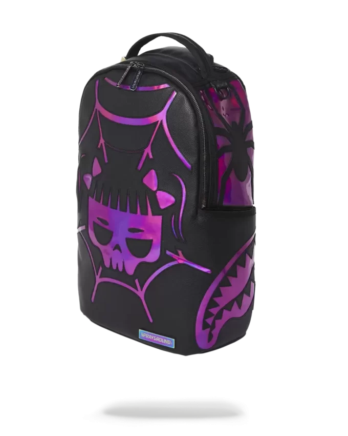 RUCSAC CAZZU IRIDESCENT CUT & SEW CU CRANI DE PĂIANJEN ȘI RECHIN (DLXV) RUCSAC CAZZU IRIDESCENT CUT & SEW CU CRANI DE PĂIANJEN ȘI RECHIN (DLXV)