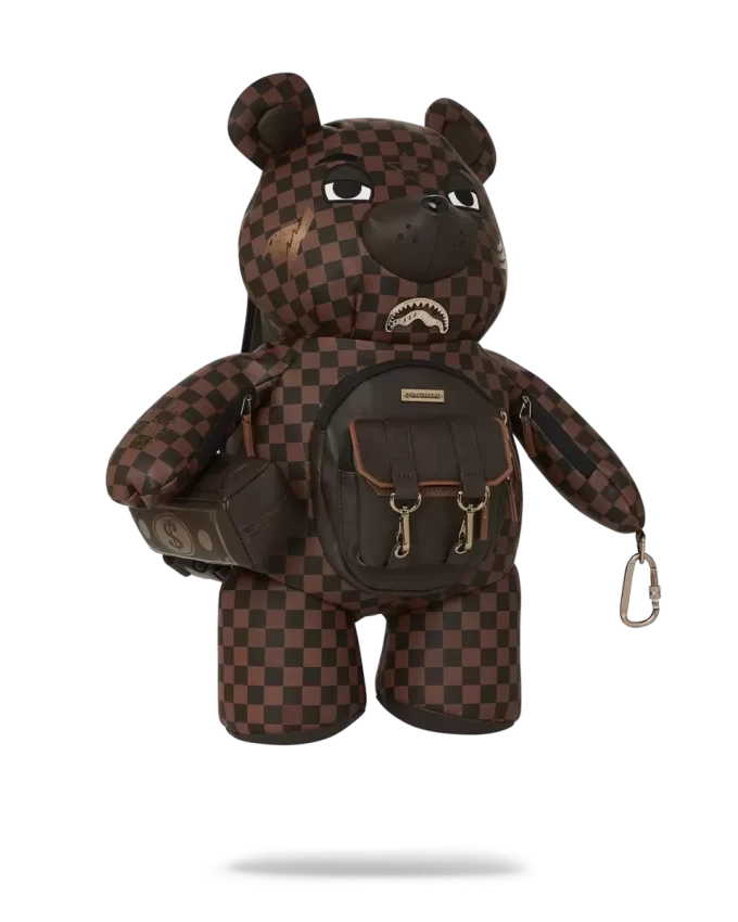 Rucsac Checkmate Royale MoneyBear cu ursuleț de pluș