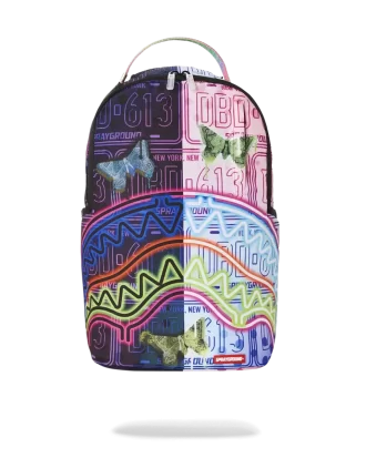 RUCSAC CU FLUTURI NEON