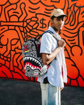 Rucsac Keith Haring Skater Shark DLXSR