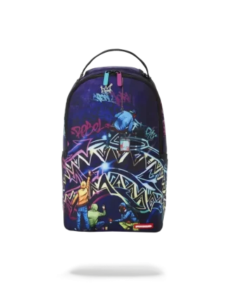 Rucsac mini cu artiști graffiti la miezul nopții