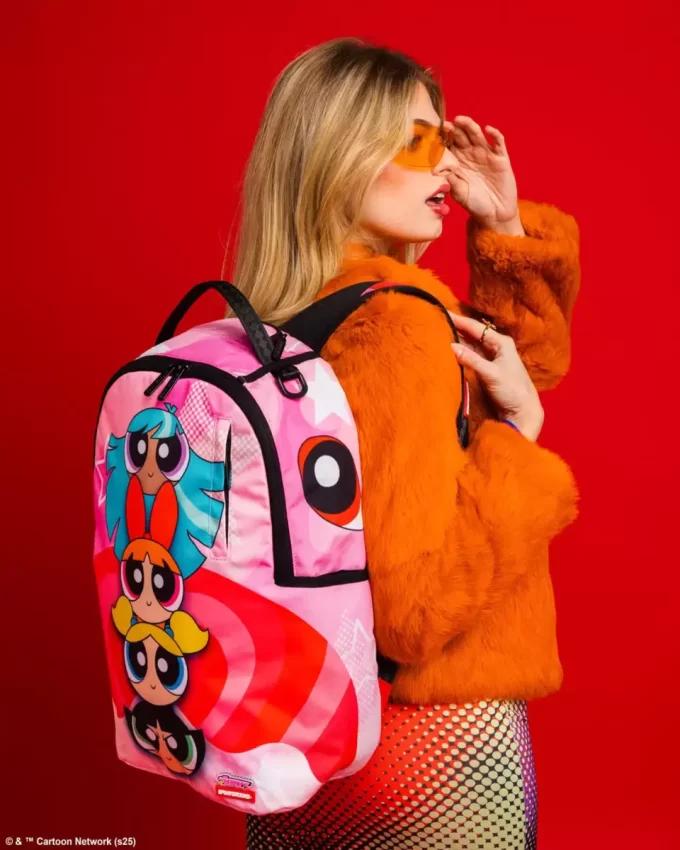 Rucsac mini Powerpuff Girls cu stivuire Rucsac mini Powerpuff Girls cu stivuire