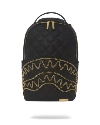 RUCSAC NOIR QUILT CU LANȚ DE AUR RECHIN (DLXV)