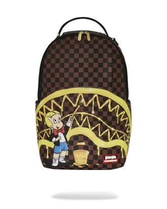 Rucsac Richie Rich Paint The Shark Gold