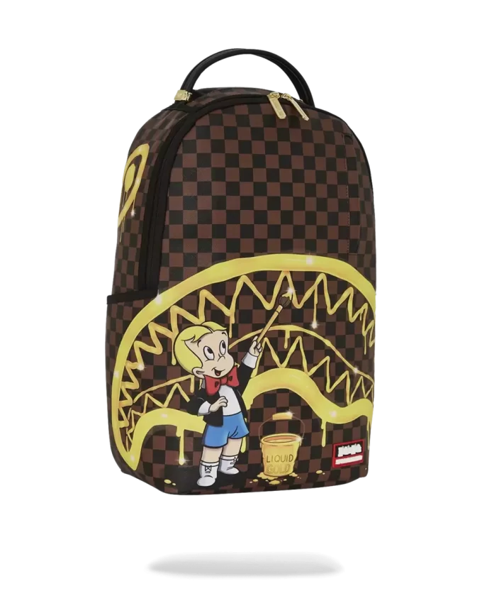 Rucsac Richie Rich Paint The Shark Gold Rucsac Richie Rich Paint The Shark Gold