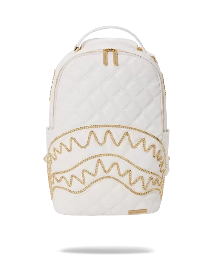 RUCSAC RIVIERA LE BLANC CU LANȚ DE AUR SHARK (DLXV) RUCSAC RIVIERA LE BLANC CU LANȚ DE AUR SHARK (DLXV)
