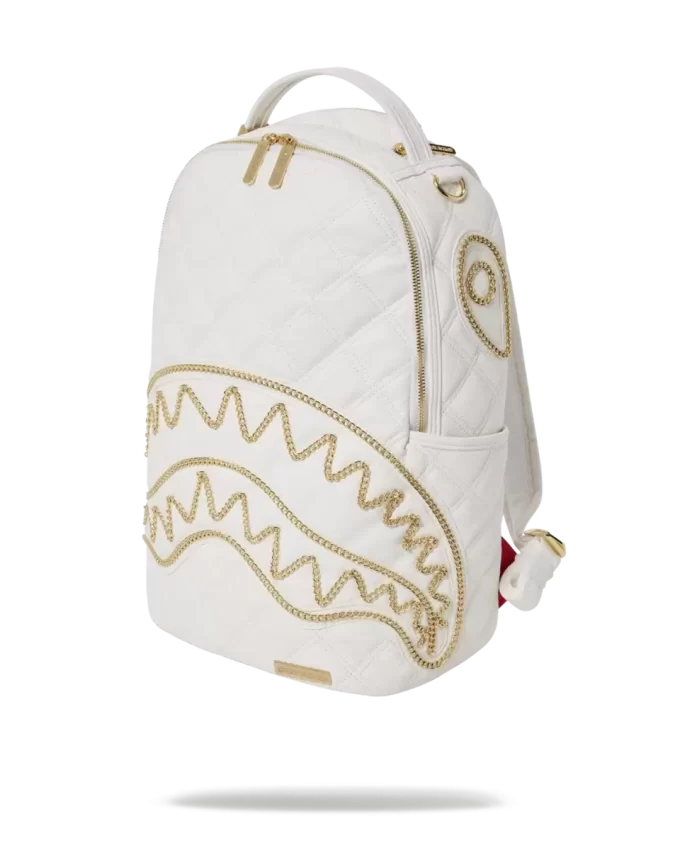 RUCSAC RIVIERA LE BLANC CU LANȚ DE AUR SHARK (DLXV) RUCSAC RIVIERA LE BLANC CU LANȚ DE AUR SHARK (DLXV)