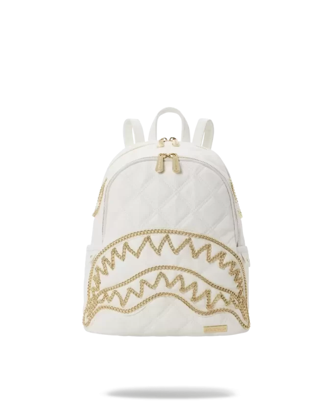 RUCSAC RIVIERA LE BLANC CU LANȚ DE AUR SHARK SAVAGE RUCSAC RIVIERA LE BLANC CU LANȚ DE AUR SHARK SAVAGE