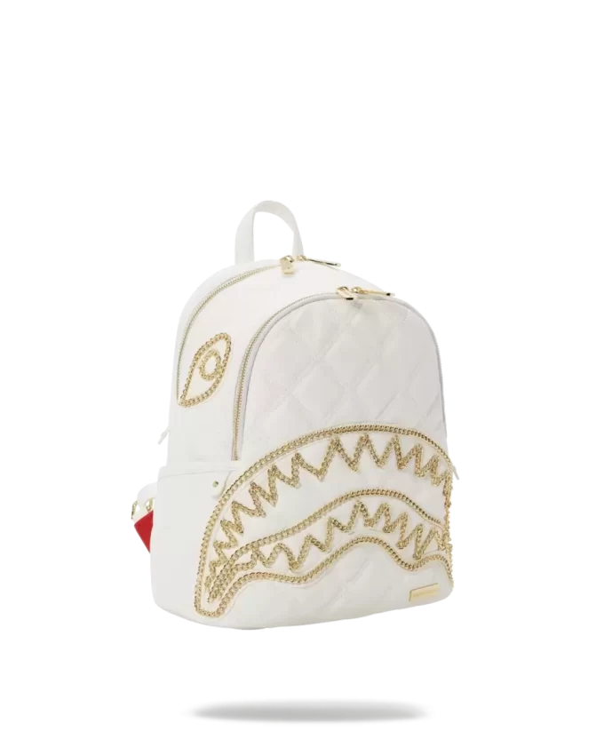 RUCSAC RIVIERA LE BLANC CU LANȚ DE AUR SHARK SAVAGE RUCSAC RIVIERA LE BLANC CU LANȚ DE AUR SHARK SAVAGE