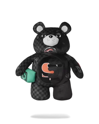 Rucsac SPEED SHARK cu glisare laterală, MONEYBEAR, cu ursuleț de pluș