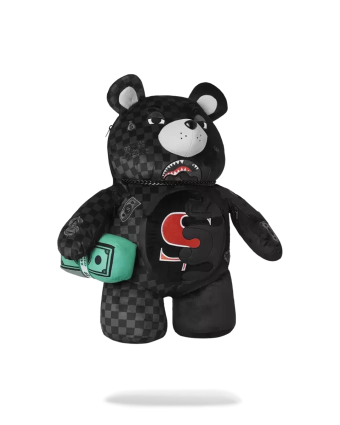 Rucsac SPEED SHARK cu glisare laterală, MONEYBEAR, cu ursuleț de pluș Rucsac SPEED SHARK cu glisare laterală, MONEYBEAR, cu ursuleț de pluș