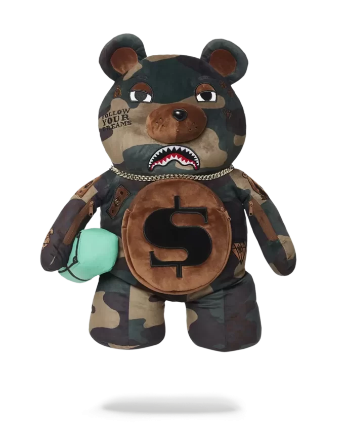RUCSAC URSULEȚ DE PLUȘ CAMOCHECK MONEYBEAR RUCSAC URSULEȚ DE PLUȘ CAMOCHECK MONEYBEAR