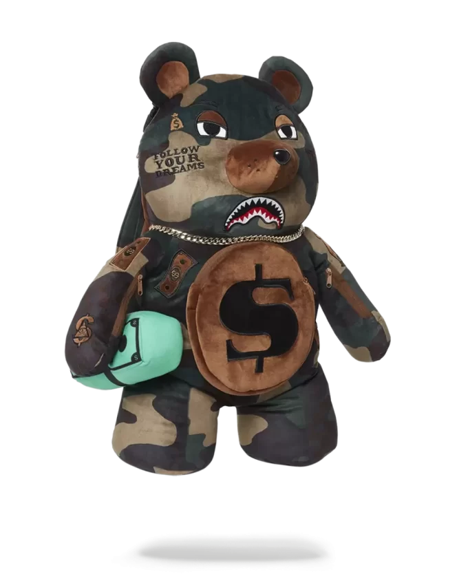 RUCSAC URSULEȚ DE PLUȘ CAMOCHECK MONEYBEAR RUCSAC URSULEȚ DE PLUȘ CAMOCHECK MONEYBEAR
