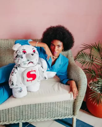 RUCSAC URSULEȚ DE PLUȘ FEROCIOU$ MONEYBEAR