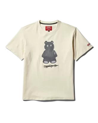 TRICOU CU MÂNECĂ SCURTĂ ȘI GRAFIC CU URSULETUL BANILOR (CAISĂ)