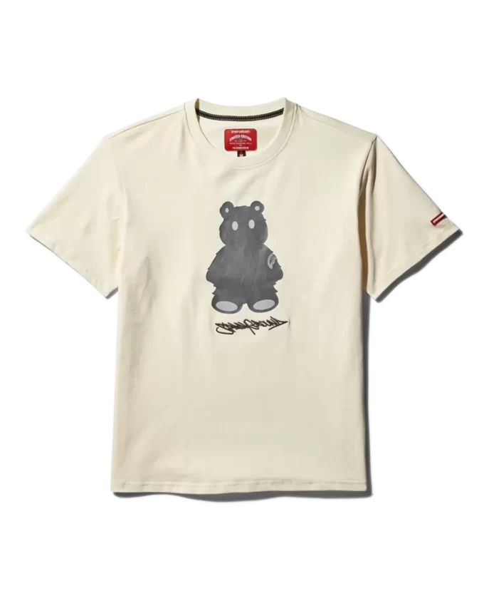 TRICOU CU MÂNECĂ SCURTĂ ȘI GRAFIC CU URSULETUL BANILOR (CAISĂ)