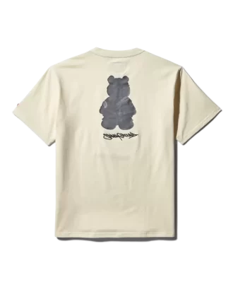 TRICOU CU MÂNECĂ SCURTĂ ȘI GRAFIC CU URSULETUL BANILOR (CAISĂ)